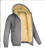 Lamb Fleece Thickened Sports Casual Thickened Hooded Jacket