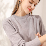 Lightweight Long-sleeve Crew-neck Wool Knit Sweater