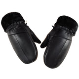 Fleece-lined Thickened Cold-resistant Windproof Sheepskin Mittens For Cycling