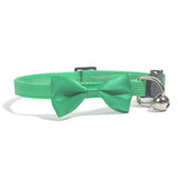 Pet Bow Collar Nylon Ribbon Multi-color Adjustable With Bell Pet Decorations
