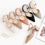 Fuhao 2020 Women's High Heel Sandals with Ankle Strap