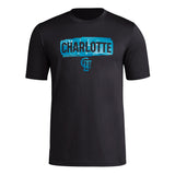 adidas Mens Short Sleeve Pre-Game T-Shirt Black/Charlotte Fc 3X-Large
