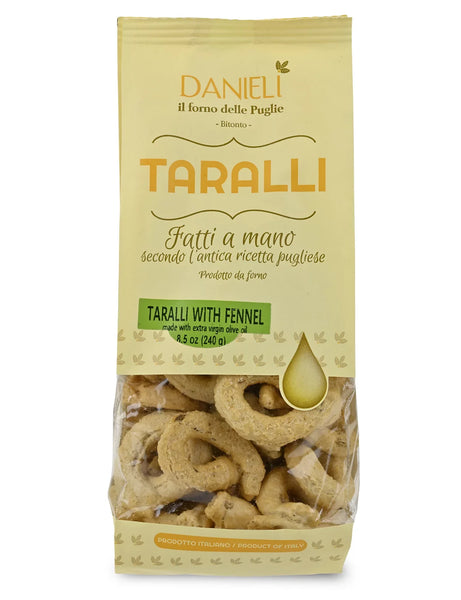 Taralli al Finocchio - With Fennel Produced by: Danieli  in Puglia, Italy