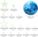 Dark Star Glow and Moon Wall Sticker