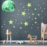 Dark Star Glow and Moon Wall Sticker