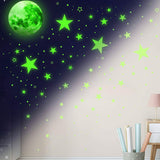 Dark Star Glow and Moon Wall Sticker