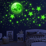 Dark Star Glow and Moon Wall Sticker