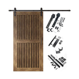 Vertical Slat Barn Door Kit | Black Hardware