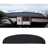 Dashboard Blackout Mat for Model 3/Y Anti-Glare Flannel Dash Cover
