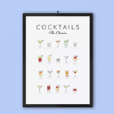 Cocktails Art Decor Poster | Premium Matte Wall Print – Modern Home