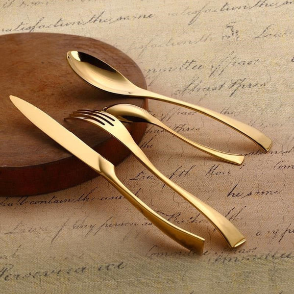 4-Piece Stainless Steel Cutlery Set – Knife, Fork, Spoon & Teaspoon