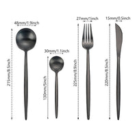 4-Piece Gold Stainless Steel Dinnerware Set – Knife, Fork, Spoon, Teaspoon