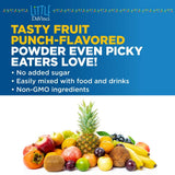 DAVINCI Little Mightiest Vite with Probiotics and Prebiotics - Supports Immune System, Gut Health and Healthy Brain* - with Vitamin C, A, D3, E, and More - Fruit Punch Flavor - 42 g, 30 Servings