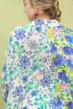 Umgee Mixed Floral Oversized Button Down Shirt