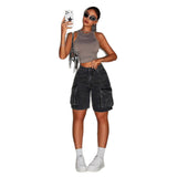 Retro Workwear Denim Shorts From Europe And The US