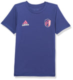 adidas Boys^Unisex Kids Long Sleeve Pre-Game T-Shirt Team Navy Blue/St. Louis City Sc Large