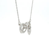 .04ct Diamond Cross Religious Pendant Sterling Silver
