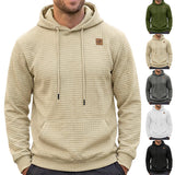 Mens Highly Elastic Jacquard Hooded Long-Sleeve Sweatshirt