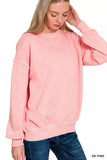 Zenana Pigment Dye Fleece Oversized Sweatshirt