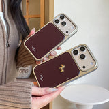 Ins Minimalist Wine-red English Phone Case