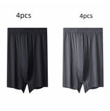 Men's High-waisted Pure Cotton Plus Size Loose Deep-crotch Cotton Breathable Boxer Shorts