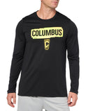 adidas Mens Long Sleeve Pre-Game T-Shirt Black/Columbus Crew Small