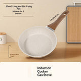 Non-stick Flat-bottom Frying Pan Designed For Both Induction Cooktops And Gas Stoves