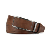 Men's Simple All-Match Alloy Automatic-Buckle Leather Belt