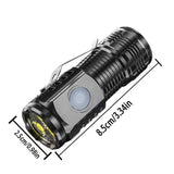 2-Pack: USB Rechargeable Mini LED Tactical Flashlight