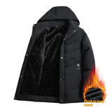 Factory-direct Cross-border Exclusive Design Detachable-hood Business Mens Padded Cotton Jacketwarm Mid- To Older-age Cotton Coat