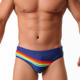 Triangular Three-dimensional Rainbow Swim Trunks Simple Stylish And Form-fitting