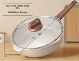 Non-stick Flat-bottom Frying Pan Designed For Both Induction Cooktops And Gas Stoves