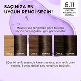 L'Oreal Paris Excellence Cool Creme Hair Color 6.11 - Extra Ash Dark Blond | 100% Grey Coverage