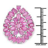 8.10 Carat Genuine Ruby .925 Sterling Silver Ring