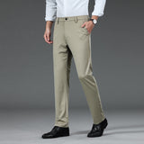 Mens Slim-fit Ice-silk Casual Pants