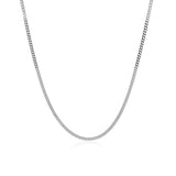 14k White Gold Gourmette Chain 1.5mm