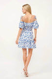 And The Why Off Shoulder Bubble Sleeve Dress