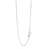 14k White Gold Adjustable Cable Chain 1.1mm
