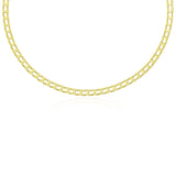 14k Yellow Gold Men's Necklace with Track Design Links