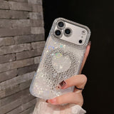 Rhinestone Dot-tipped Tassel Heart Phone Case