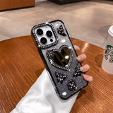 New-style Phone Case With An Electroplated Heart-shaped Mirror