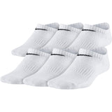 Nike Kids Everyday Lightweight No-Show Socks (6 Pairs) White/Black Medium