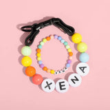 Pet Beaded Name Collar With Bracelet Set Custom Dog Collar With Beads DIY Name Dog Letter Necklace Dog Pearl Beaded Collar
