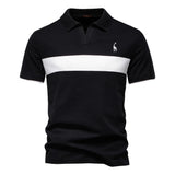 Deer Embroidered POLO Men's Lapel Short-sleeved T-shirt