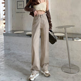 Plus-size Curvy Womens Wide-leg Loose-fit Draping Floor-length Pants