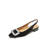 Women's Rhinestone Square Buckle Baotou Sandals