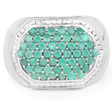 1.43 Carat Genuine Emerald .925 Sterling Silver Ring