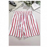 Hawaiian Beach Board Shorts For Men 3D Striped Design
