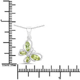 0.64 Carat Genuine Peridot .925 Sterling Silver Pendant