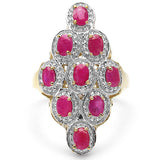 1.98 Carat Genuine Ruby .925 Sterling Silver Ring